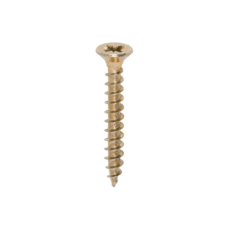 This is an image of Timco - Solo Chipboard & Woodscrews - PZ - Double Countersunk - Yellow 4.5 x 35mm - (200 PCS Box) 45035SOLOC