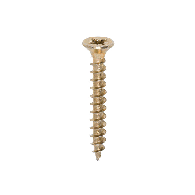 This is an image of Timco - Solo Chipboard & Woodscrews - PZ - Double Countersunk - Yellow 4.5 x 35mm - (200 PCS Box) 45035SOLOC