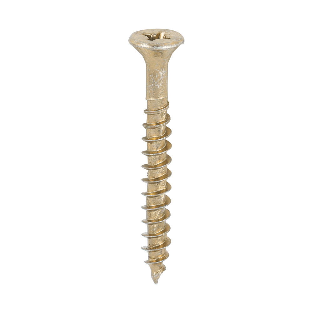 This is an image of Timco - Velocity Premium Multi-Use Screws - PZ - Double Countersunk - Yellow 4.5 x 40mm - (200 PCS Box) 45040VY