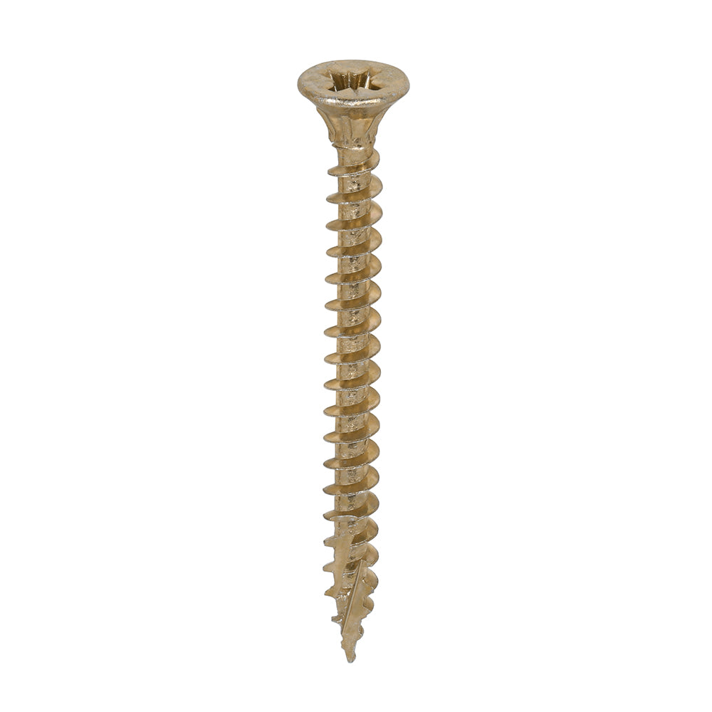 This is an image of Timco - C2 Strong-Fix Screws - PZ - Double Countersunk - Twin-Cut - Yellow 4.5 x 50mm - (200 PCS Box) 45050C2