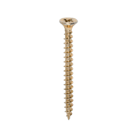This is an image of Timco - Solo Chipboard & Woodscrews - PZ - Double Countersunk - Yellow 4.5 x 50mm - (200 PCS Box) 45050SOLOC