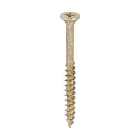 This is an image of Timco - Velocity Premium Multi-Use Screws - PZ - Double Countersunk - Yellow 4.5 x 50mm - (200 PCS Box) 45050VY