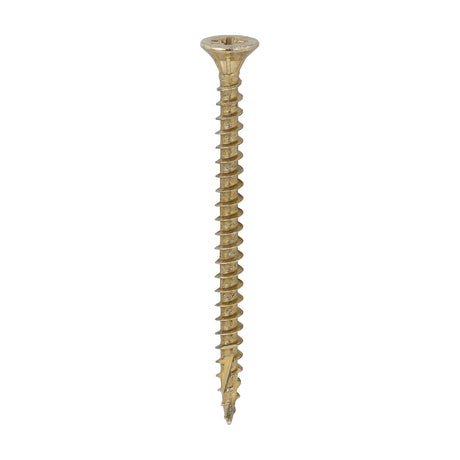 This is an image of Timco - C2 Strong-Fix Screws - PZ - Double Countersunk - Twin-Cut - Yellow 4.5 x 60mm - (200 PCS Box) 45060C2