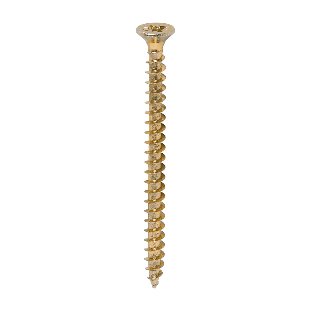 This is an image of Timco - Solo Chipboard & Woodscrews - PZ - Double Countersunk - Yellow 4.5 x 60mm - (200 PCS Box) 45060SOLOC