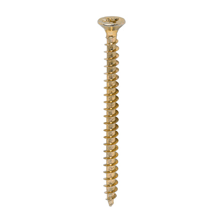 This is an image of Timco - Solo Chipboard & Woodscrews - PZ - Double Countersunk - Yellow 4.5 x 60mm - (200 PCS Box) 45060SOLOC