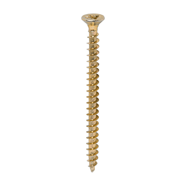 This is an image of Timco - Solo Chipboard & Woodscrews - PZ - Double Countersunk - Yellow 4.5 x 60mm - (200 PCS Box) 45060SOLOC