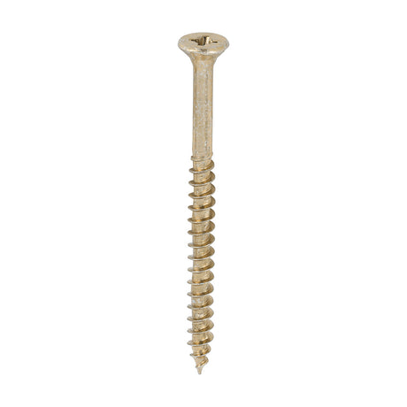 This is an image of Timco - Velocity Premium Multi-Use Screws - PZ - Double Countersunk - Yellow 4.5 x 60mm - (200 PCS Box) 45060VY