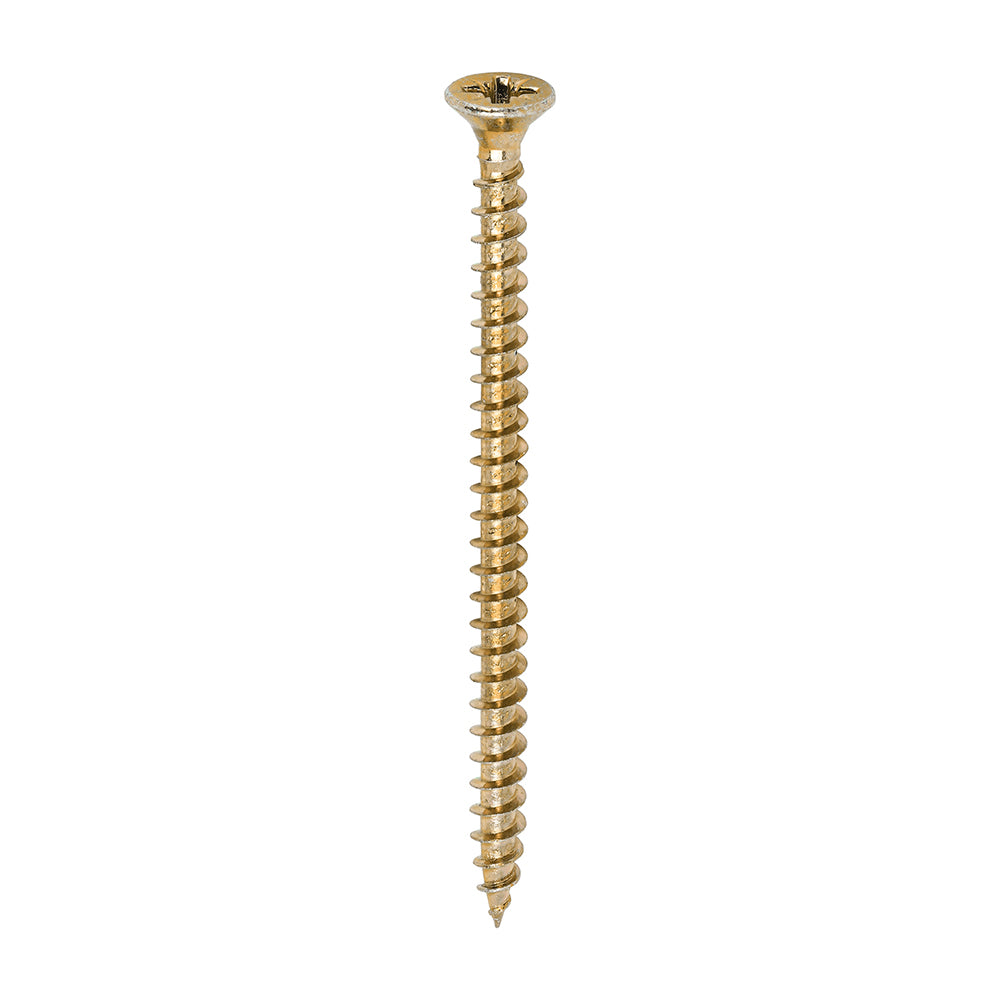 This is an image of Timco - Solo Chipboard & Woodscrews - PZ - Double Countersunk - Yellow 4.5 x 70mm - (200 PCS Box) 45070SOLOC