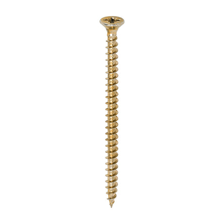 This is an image of Timco - Solo Chipboard & Woodscrews - PZ - Double Countersunk - Yellow 4.5 x 70mm - (200 PCS Box) 45070SOLOC