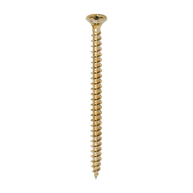 This is an image of Timco - Solo Chipboard & Woodscrews - PZ - Double Countersunk - Yellow 4.5 x 70mm - (200 PCS Box) 45070SOLOC