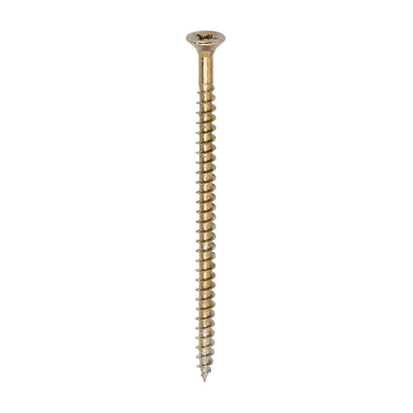 This is an image of Timco - Solo Chipboard & Woodscrews - PZ - Double Countersunk - Yellow 4.5 x 80mm - (200 PCS Box) 45080SOLOC
