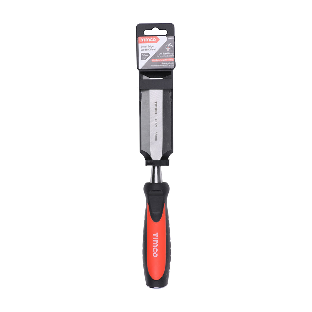 This is an image of Timco - Bevel Edge Wood Chisel 38mm (1 Each Clip) 468028