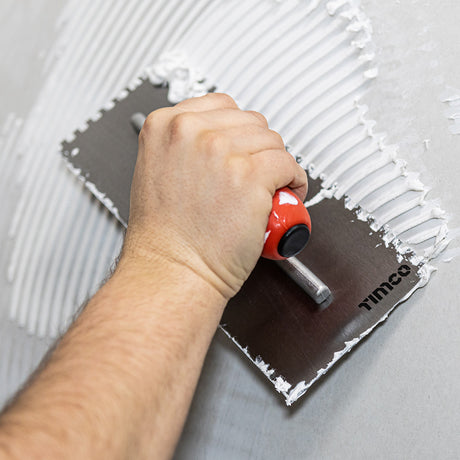 This is an image of Timco - Adhesive Trowel - Square Notch 6mm (1 Each Backing Card) 468199