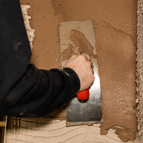 This is an image of Timco - Plastering Trowel - Carbon Steel 5 x 14" (1 Each Backing Card) 468202