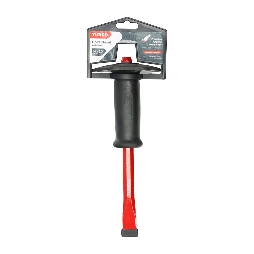 This is an image of Timco - Cold Chisel with Guard 3/4 x 10" (1 Each Clip) 468223