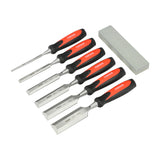 This is an image of Timco - Bevel Edge Wood Chisel Set 7pcs (7 Pieces Blister Pack) 468249