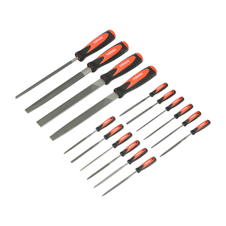 This is an image of Timco - File & Needle File Set 16pcs (16 Pieces Fabric Case) 468251