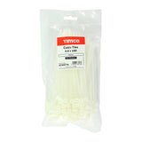 This is an image of Timco - Cable Ties - Natural 4.8 x 160mm - (100 PCS Bag) 48160CTN