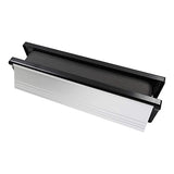 This is an image of Timco - Intumescent Letterbox - Satin Anodised Aluminium - Black Frame 305 x 70 (1 Each Box) 487051