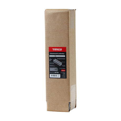 This is an image of Timco - Intumescent Letterbox - Satin Anodised Aluminium - Silver Frame 305 x 70 (1 Each Box) 487382