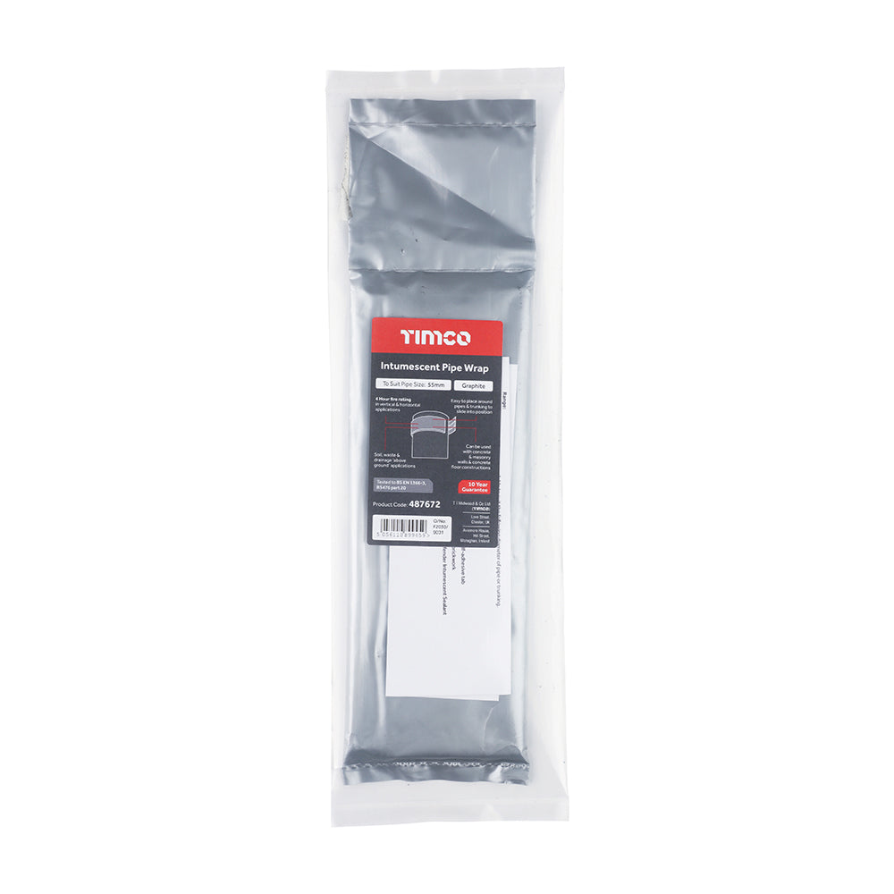 This is an image of Timco - Intumescent Pipe Wrap Pipe Size 55mm - (1 Each Bag) 487672