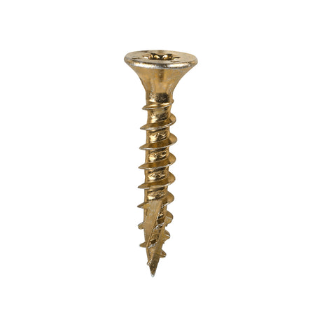 This is an image of Timco - C2 Clamp-Fix Screws - TX - Double Countersunk with Ribs - Twin-Cut - Yellow 5.0 x 30mm - (200 PCS Box) 50030C2C