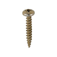 This is an image of Timco - Classic Multi-Purpose Screws - PZ - Pan Head - Yellow 5.0 x 30mm - (200 PCS Box) 50030CLAP
