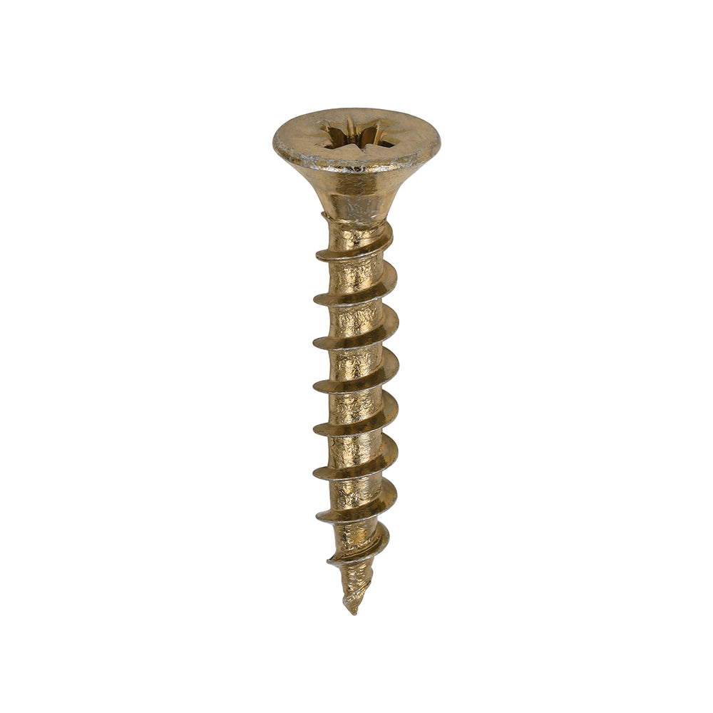 This is an image of Timco - Solo Chipboard & Woodscrews - PZ - Double Countersunk - Yellow 5.0 x 30mm - (200 PCS Box) 50030SOLOC