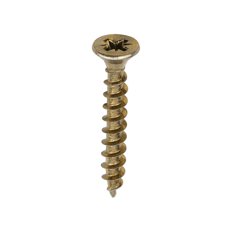 This is an image of Timco - Solo Chipboard & Woodscrews - PZ - Double Countersunk - Yellow 5.0 x 35mm - (200 PCS Box) 50035SOLOC
