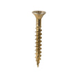 This is an image of Timco - C2 Clamp-Fix Screws - TX - Double Countersunk with Ribs - Twin-Cut - Yellow 5.0 x 40mm - (200 PCS Box) 50040C2C