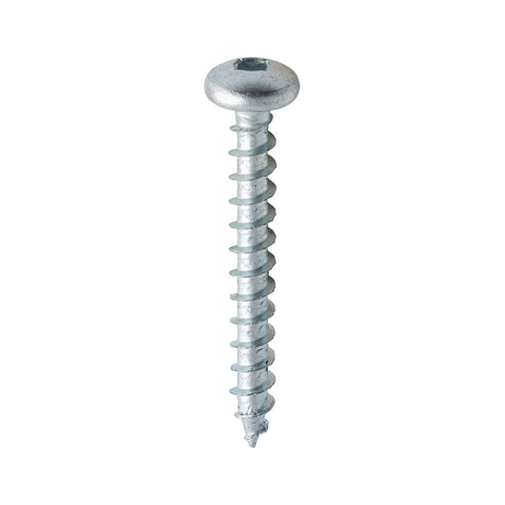This is an image of Timco - Solo Chipboard & Woodscrews - SQ - Pan - Zinc 5.0 x 40mm - (200 PCS Box) 50040SQPSZ
