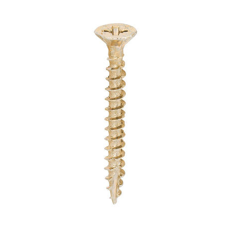 This is an image of Timco - Velocity Premium Multi-Use Screws - PZ - Double Countersunk - Yellow 5.0 x 40mm - (1000 PCS Box) 50040VYIND