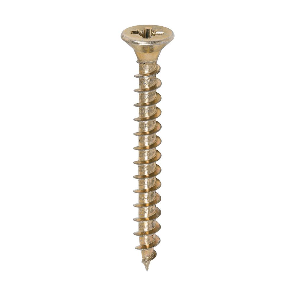 This is an image of Timco - Solo Chipboard & Woodscrews - PZ - Double Countersunk - Yellow 5.0 x 45mm - (200 PCS Box) 50045SOLOC