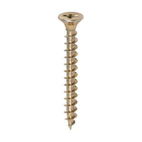 This is an image of Timco - Solo Chipboard & Woodscrews - PZ - Double Countersunk - Yellow 5.0 x 45mm - (200 PCS Box) 50045SOLOC