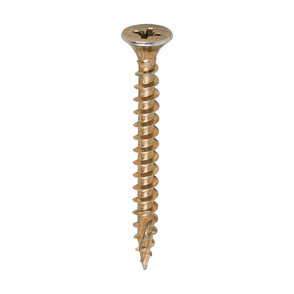This is an image of Timco - C2 Strong-Fix Screws - PZ - Double Countersunk - Twin-Cut - Yellow 5.0 x 50mm - (1000 PCS Box) 50050C2IND