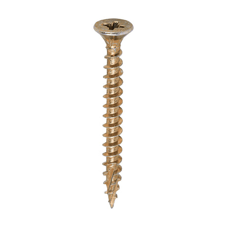 This is an image of Timco - C2 Strong-Fix Screws - PZ - Double Countersunk - Twin-Cut - Yellow 5.0 x 50mm - (200 PCS Box) 50050C2