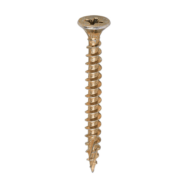 This is an image of Timco - C2 Strong-Fix Screws - PZ - Double Countersunk - Twin-Cut - Yellow 5.0 x 50mm - (200 PCS Box) 50050C2