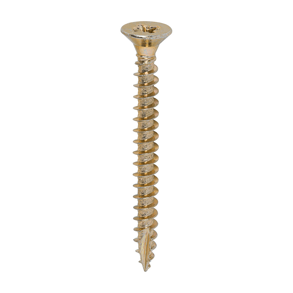 This is an image of Timco - Classic Multi-Purpose Screws - PZ - Double Countersunk - Yellow 5.0 x 50mm - (200 PCS Box) 50050CLAF