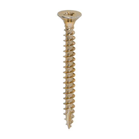This is an image of Timco - Classic Multi-Purpose Screws - PZ - Double Countersunk - Yellow 5.0 x 50mm - (200 PCS Box) 50050CLAF