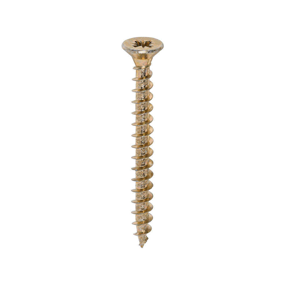 This is an image of Timco - Solo Chipboard & Woodscrews - PZ - Double Countersunk - Yellow 5.0 x 50mm - (200 PCS Box) 50050SOLOC