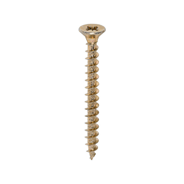 This is an image of Timco - Solo Chipboard & Woodscrews - PZ - Double Countersunk - Yellow 5.0 x 50mm - (200 PCS Box) 50050SOLOC