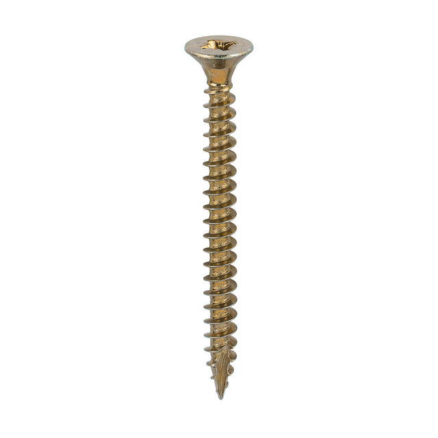 This is an image of Timco - Classic Multi-Purpose Screws - PZ - Double Countersunk - Yellow 5.0 x 60mm - (200 PCS Box) 50060CLAF