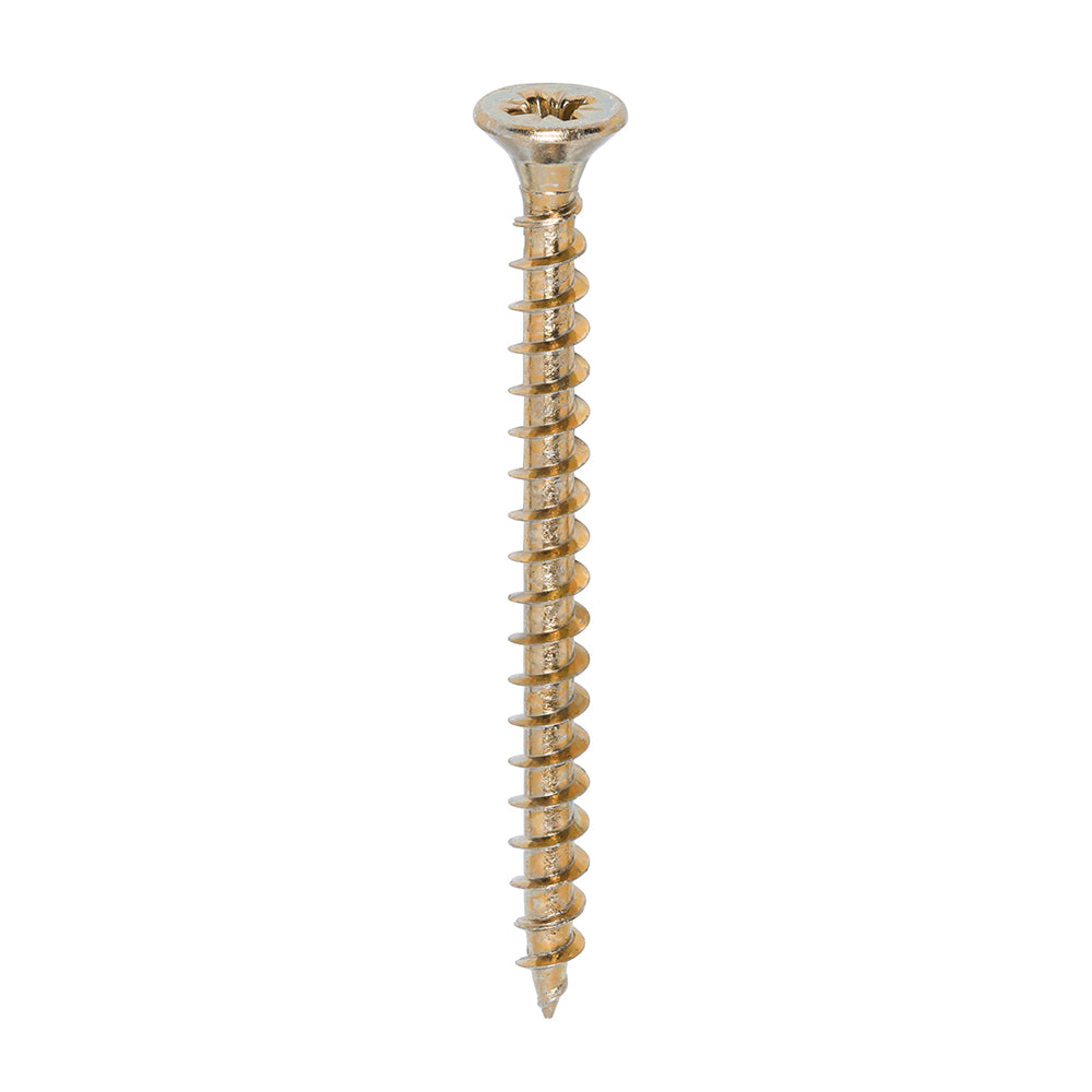 This is an image of Timco - Solo Chipboard & Woodscrews - PZ - Double Countersunk - Yellow 5.0 x 60mm - (200 PCS Box) 50060SOLOC