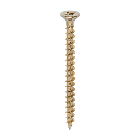 This is an image of Timco - Solo Chipboard & Woodscrews - PZ - Double Countersunk - Yellow 5.0 x 60mm - (200 PCS Box) 50060SOLOC