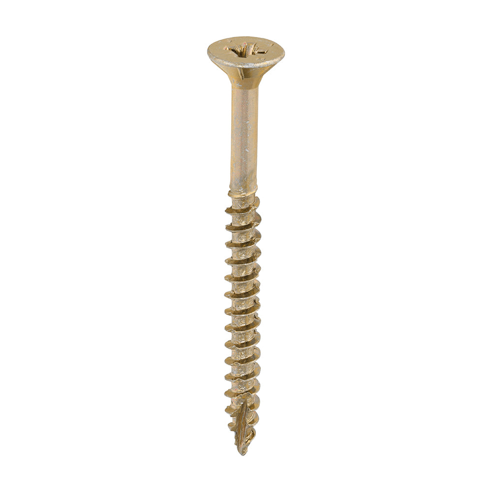 This is an image of Timco - Velocity Premium Multi-Use Screws - PZ - Double Countersunk - Yellow 5.0 x 60mm - (1000 PCS Box) 50060VYIND
