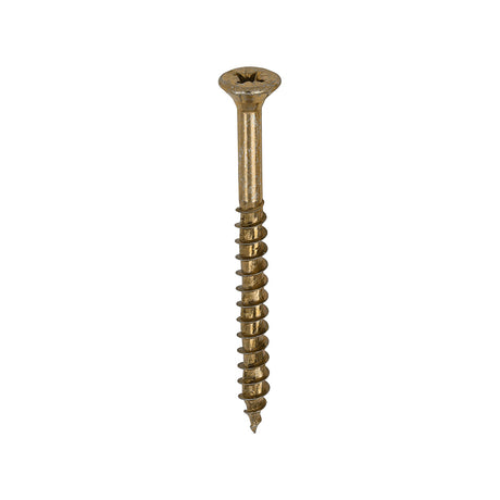 This is an image of Timco - Velocity Premium Multi-Use Screws - PZ - Double Countersunk - Yellow 5.0 x 60mm - (400 PCS Tub) 50060VYTUB