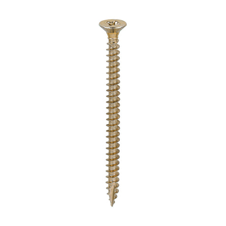 This is an image of Timco - Classic Multi-Purpose Screws - PZ - Double Countersunk - Yellow 5.0 x 70mm - (200 PCS Box) 50070CLAF