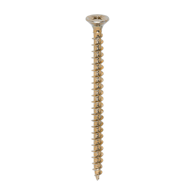 This is an image of Timco - Solo Chipboard & Woodscrews - PZ - Double Countersunk - Yellow 5.0 x 70mm - (200 PCS Box) 50070SOLOC