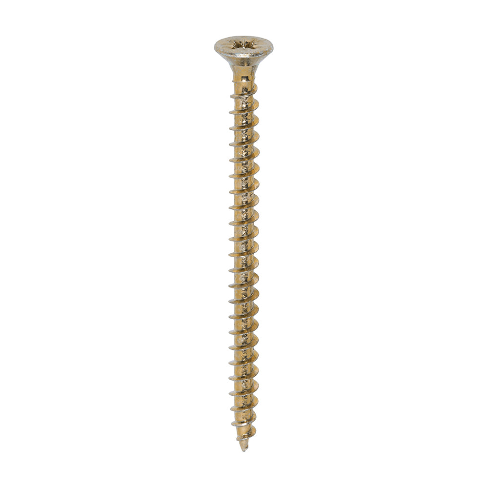 This is an image of Timco - Solo Chipboard & Woodscrews - Industry Pack - PZ - Double Countersunk - Yellow 5.0 x 70mm - (1000 PCS Box) 50070SOLOIND