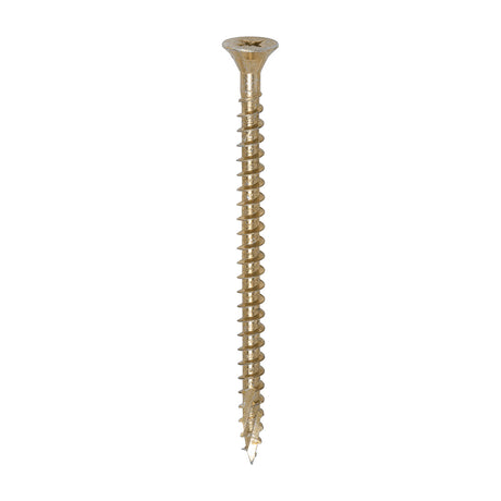 This is an image of Timco - C2 Strong-Fix Screws - PZ - Double Countersunk - Twin-Cut - Yellow 5.0 x 75mm - (200 PCS Box) 50075C2
